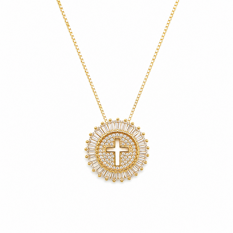 Shine Circle Cross Necklace | Ellison+Young – Ellisonyoung.com