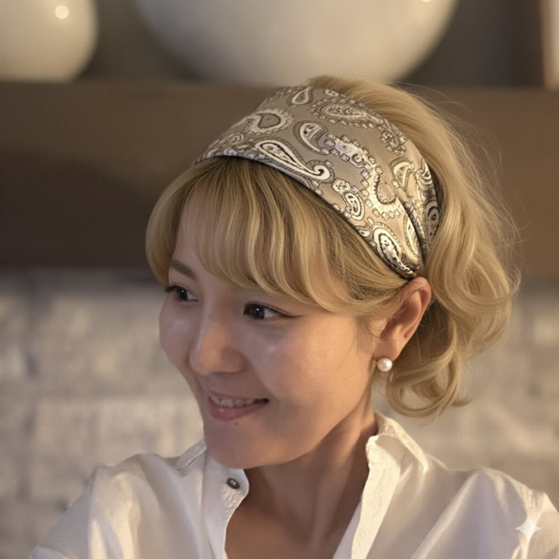 Elegant satin square scarf with a smooth, glossy finish—perfect for versatile styling as a hair accessory, neck tie, or bag accent.