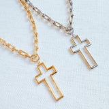Stylish-Cross-Pendant-U-Chain-Necklace