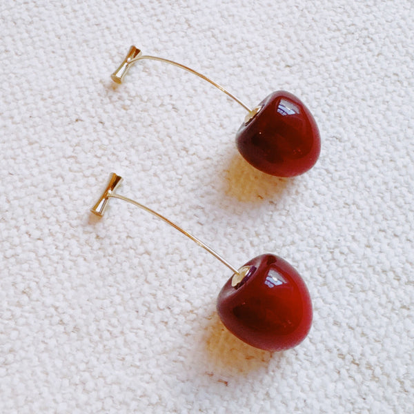 Sweet Cherry Drop Earrings