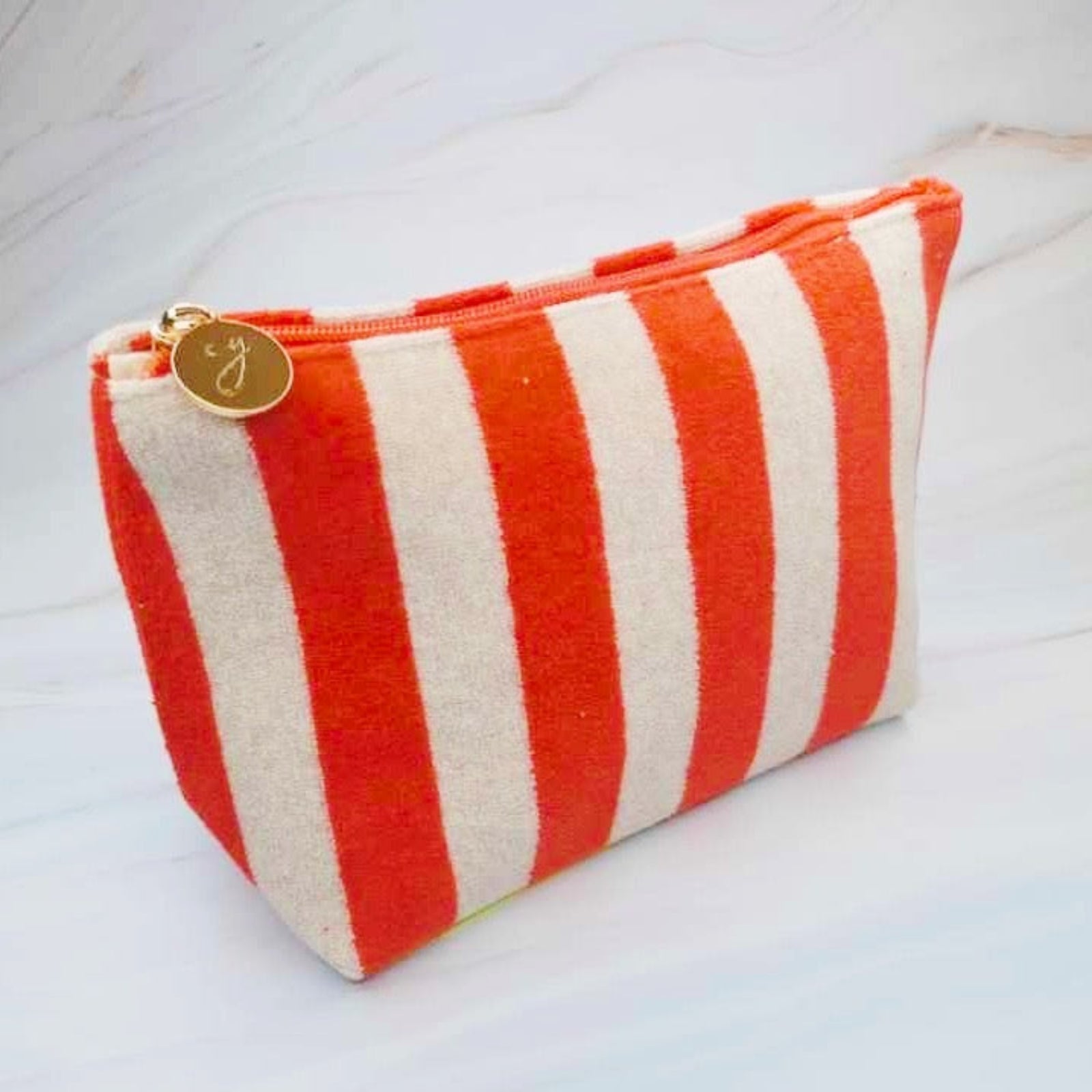 Terry Striped Everything Pouch Cosmetic Case | Ellison+Young 