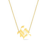 Gold-tone chain necklace featuring a bold Gothic-style initial charm that hangs asymmetrically to the side, adding a vintage-inspired yet edgy detail to your layered look.