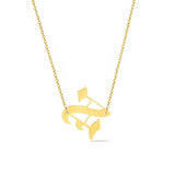 Gold-tone chain necklace featuring a bold Gothic-style initial charm that hangs asymmetrically to the side, adding a vintage-inspired yet edgy detail to your layered look.