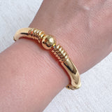 Tube Golden Bead Stretch Bracelet