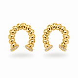 Ellison+Young Twisted U Stud Earrings