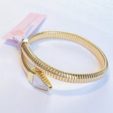Viper Golden Coil Bangle Bracelet