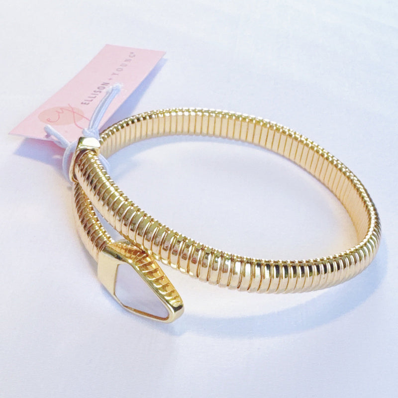 Viper Golden Coil Bangle Bracelet