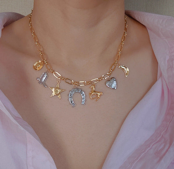 Wild Western Multi Charm Necklace
