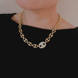 Classic Horse Bit Linked Chain Necklace