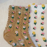 Adorable Mini Flower Socks Set Of 3