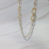 Double Equestrian Chain Necklace