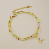 Oh Simple Initial Chain Bracelet