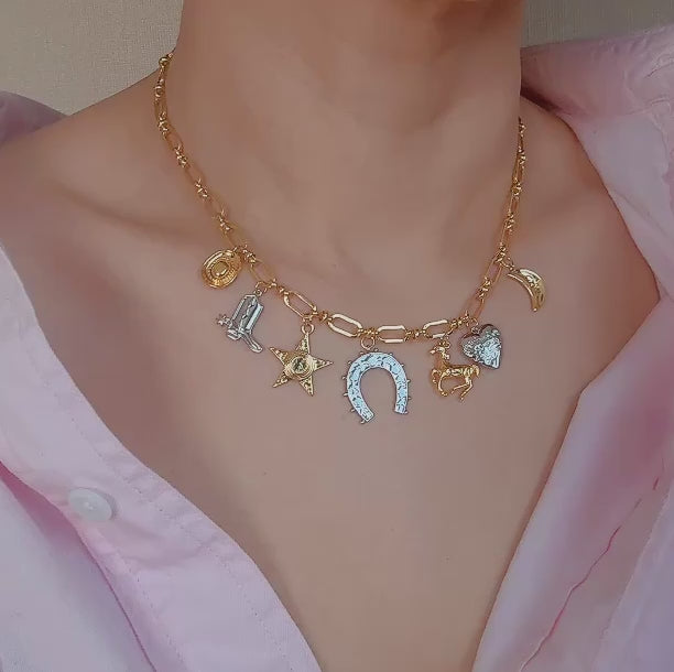 Wild Western Multi Charm Necklace