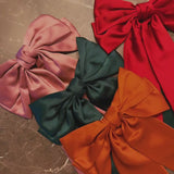 Doubled Satin Bow Hair Clip