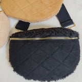 Fuzzy And Quilted Luxe Sling Bag