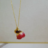 Rose Bud Love Heart Necklace