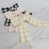 Soft Tweed Bow Hair Clip