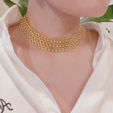 Lux Lattice Chain Choker Necklace