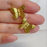 Vintage Butterfly Solo Stud Earrings