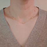 Dot Dot Golden Cross Necklace