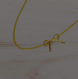 Herringbone Chain Bow Necklace
