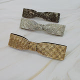 Slim Sleek Bling Bow Hair Clip