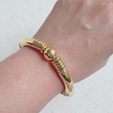 Tube Golden Bead Stretch Bracelet