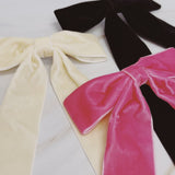 Simply Velvet Bow Hair Clip Set Of 3