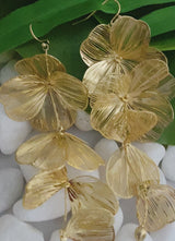 Artful Filigree Flower Drop Earrings