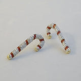 Twinkling Candy Cane Stud Earrings