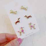 Lovely Fur Friend Earring Set Of 3