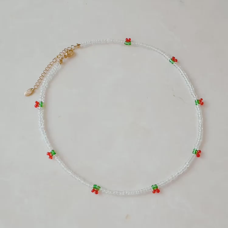 Cherry Dotty Beaded Necklace