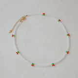 Cherry Dotty Beaded Necklace