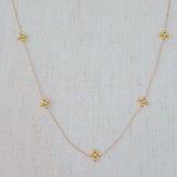 Dot Dot Golden Cross Necklace