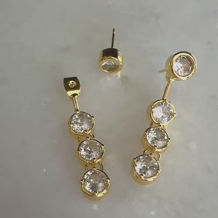 Backdrop Bezel Earrings