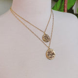 Ancient Myth Layered Coin Necklace