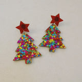 So Festive Stars On Tree Earrings