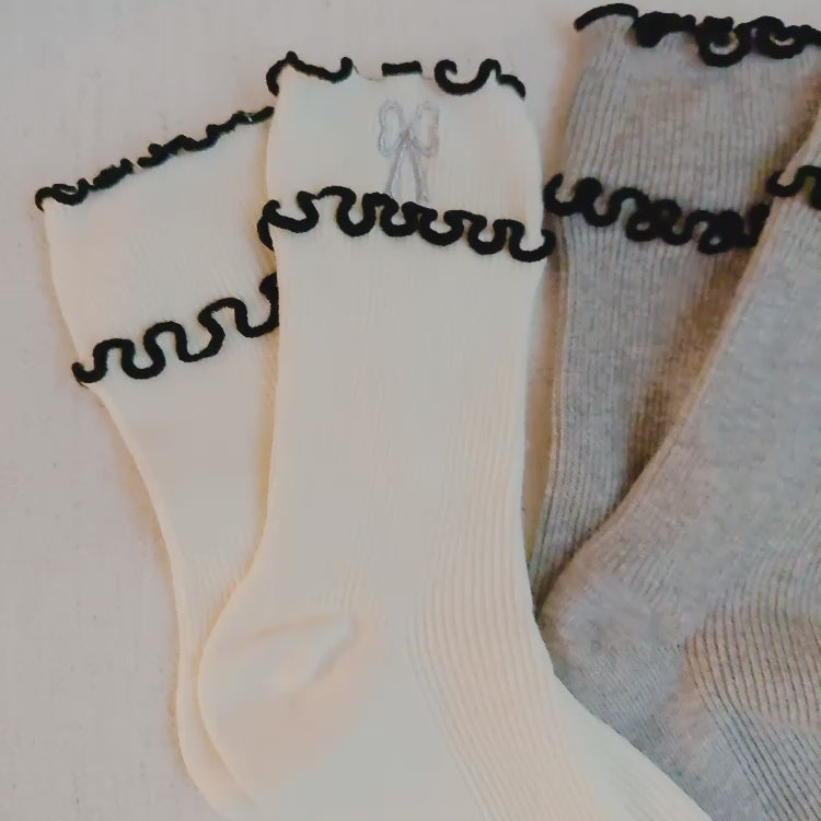 Ribbon Ripple Socks Set Of 2