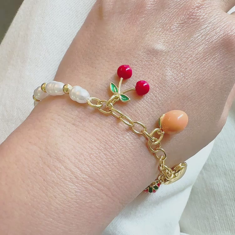 Juicy Fresh Fruit Charms Bracelet