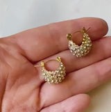 Sparkle Knit Classy Hoop Earrings