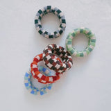 Checkered-Donut-Hair-Ties-Set-Of-5