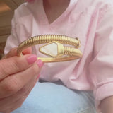 Viper Golden Coil Bangle Bracelet