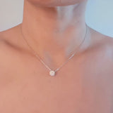 Brilliant Sparkle Moissanite Floating Necklace