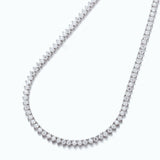 Classic 3-Prong Moissanite Tennis Necklace - Gold Plated Sterling Silver