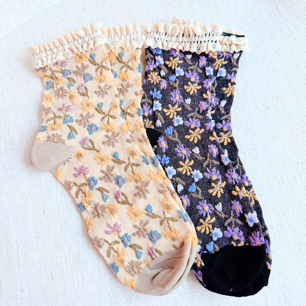 vintage blossom socks set 