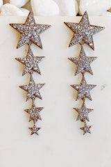 Five Stars Dangle Down Earrings