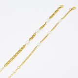 Freshwater Pearls On Chain Bracelet