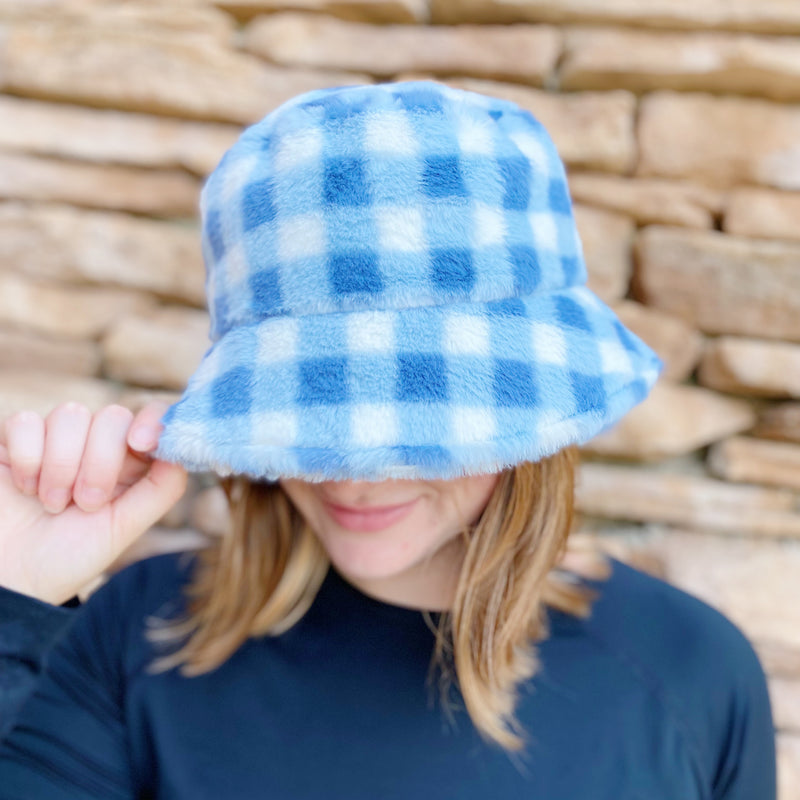 Super Cozy Checkered Bucket Hat
