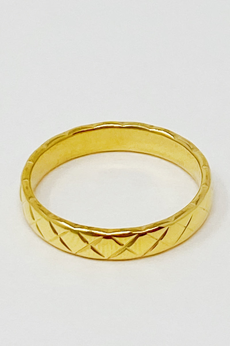 Gold Quilted Ring – Ellisonyoung.com