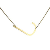 Gold initial necklace for women, Letter J necklace, initial pendant, personalized necklaces from Online Jewelry Boutique Ellison + Young